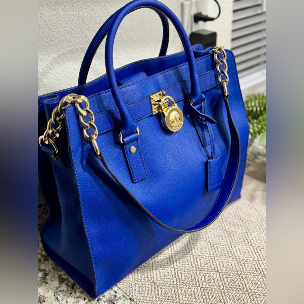 Michael Kors Handbag - Blue Hamilton Leather